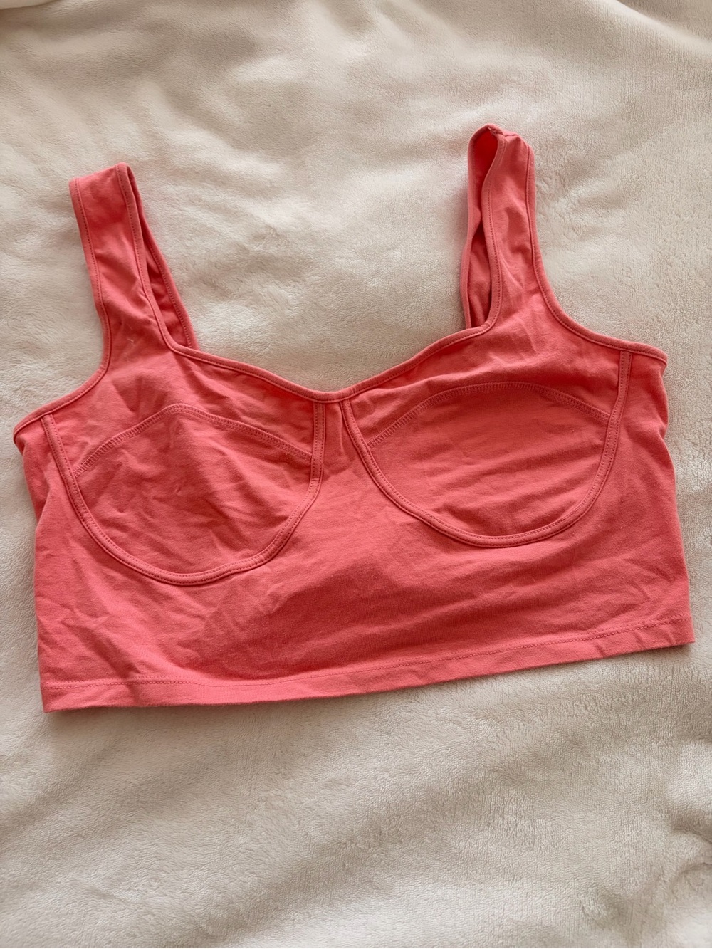 Target Coral Pink Cotton-Cup Crop Bralette
